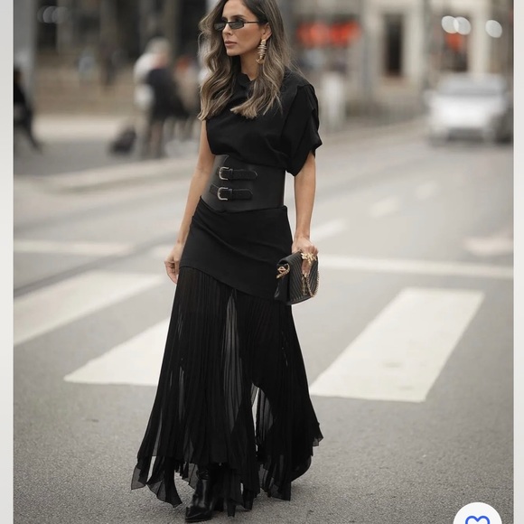 Zara Dresses & Skirts - Zara Ruched Pleated Dress Limited Edition